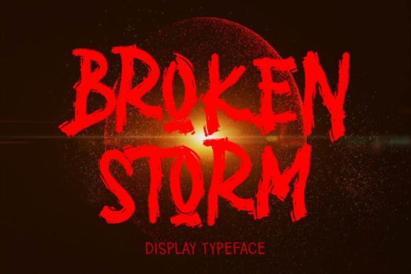 Broken Storm: A Quirky Display Font for Impactful Design